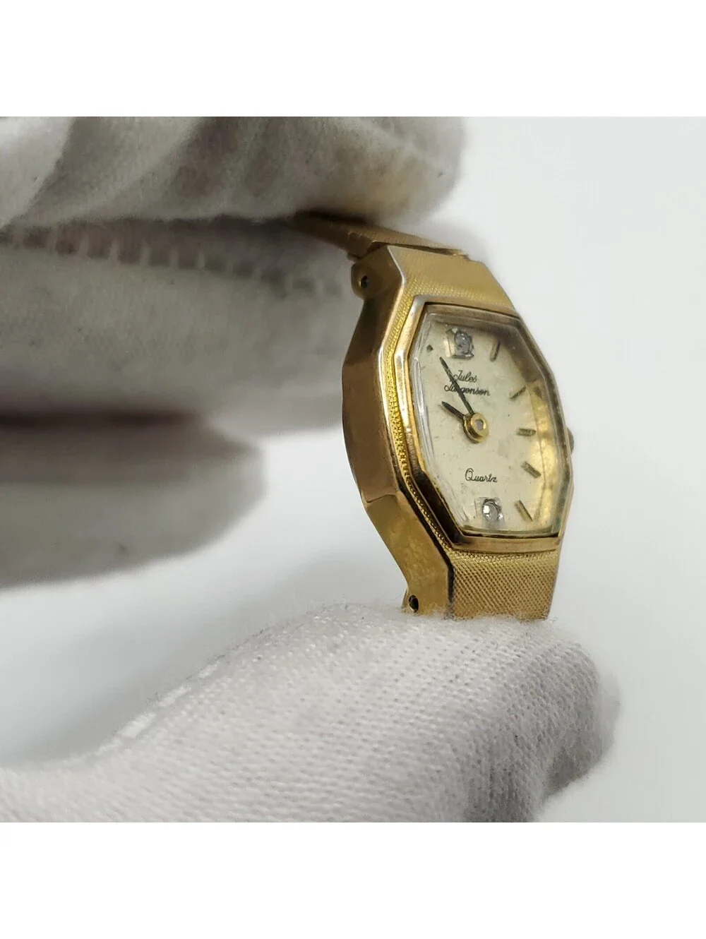Vintage Jules Jurgensen Ladies Quartz Watch 16mm For Parts Or Repair